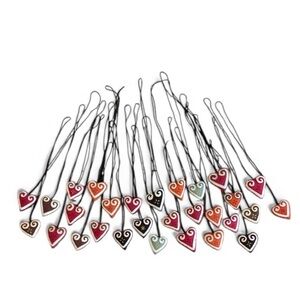 Hmong Embroidered Fabric Hearts from Laos